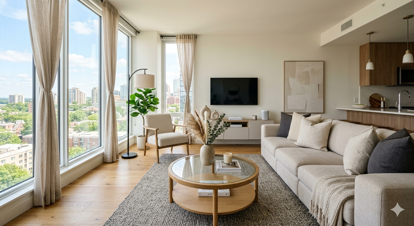 Modern managed apartment interior